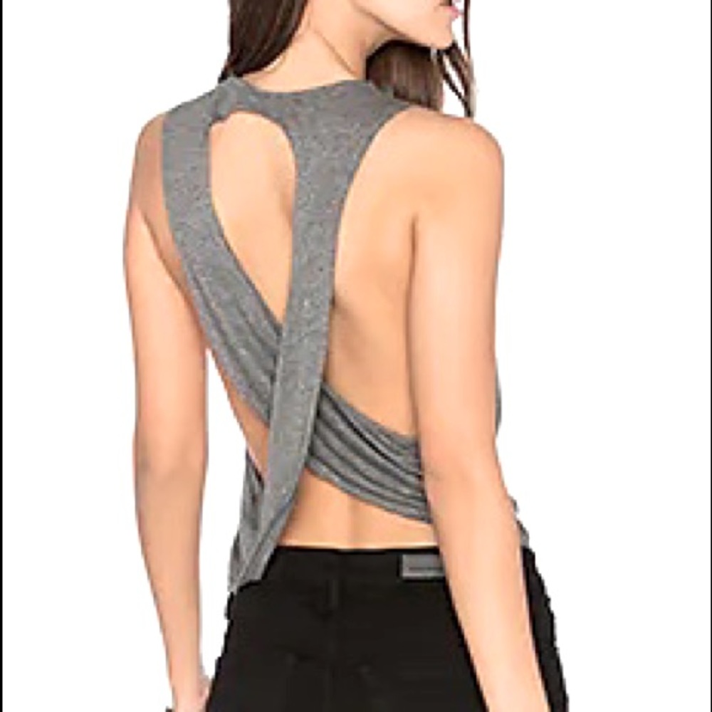 Joah Brown - Half Moon Crop Top - Pearl Grey / OS
